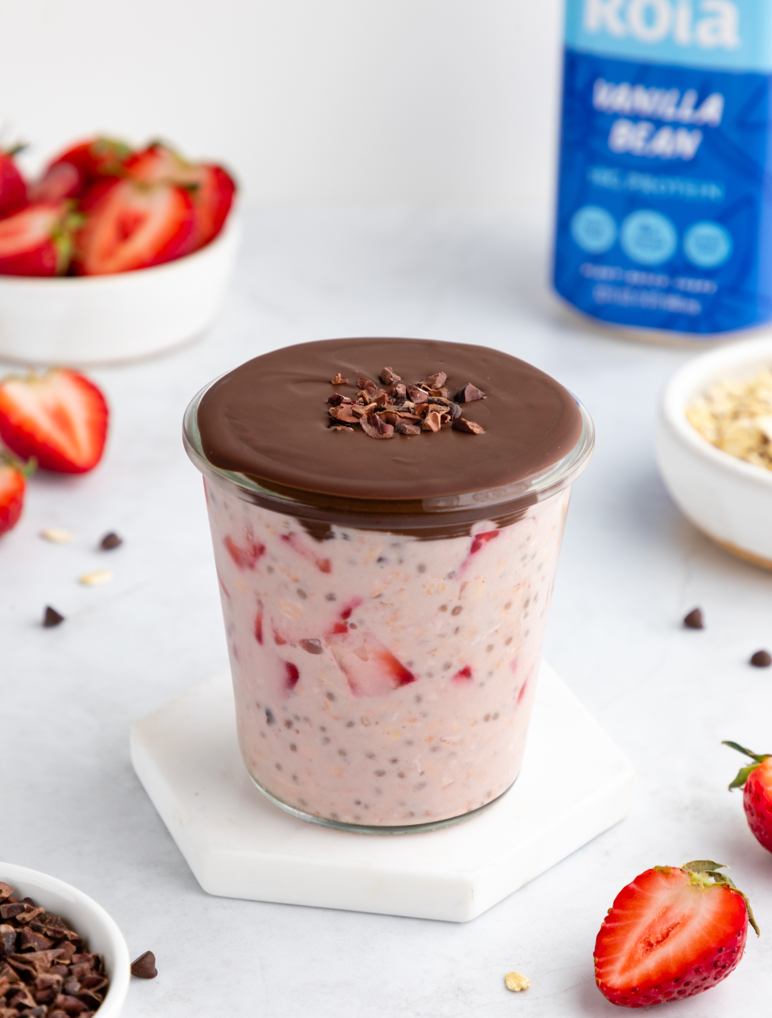 Chocolate Covered Strawberry Overnight Oats – Drink Koia Online