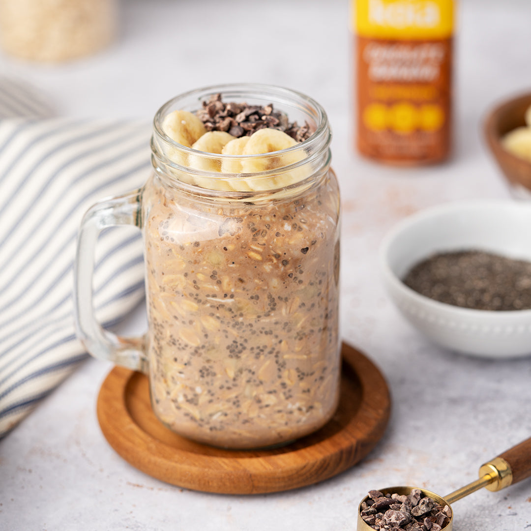 Next Level Chocolate Banana Overnight Oats