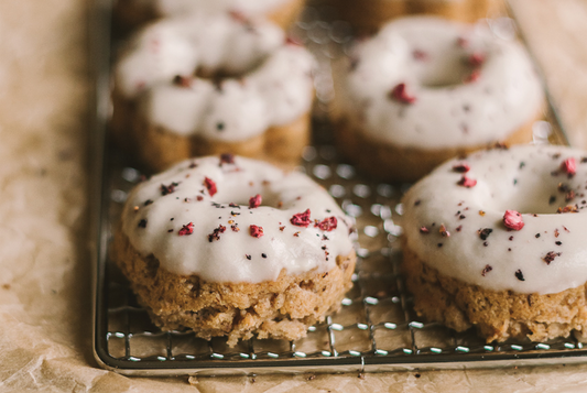 Birthday Cake Keto Donuts