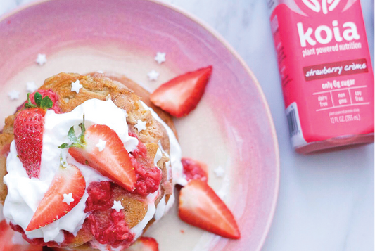 Protein Packed Strawberry Pancakes