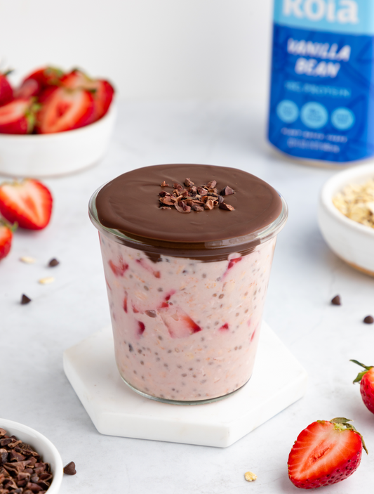 Chocolate Covered Strawberry Overnight Oats