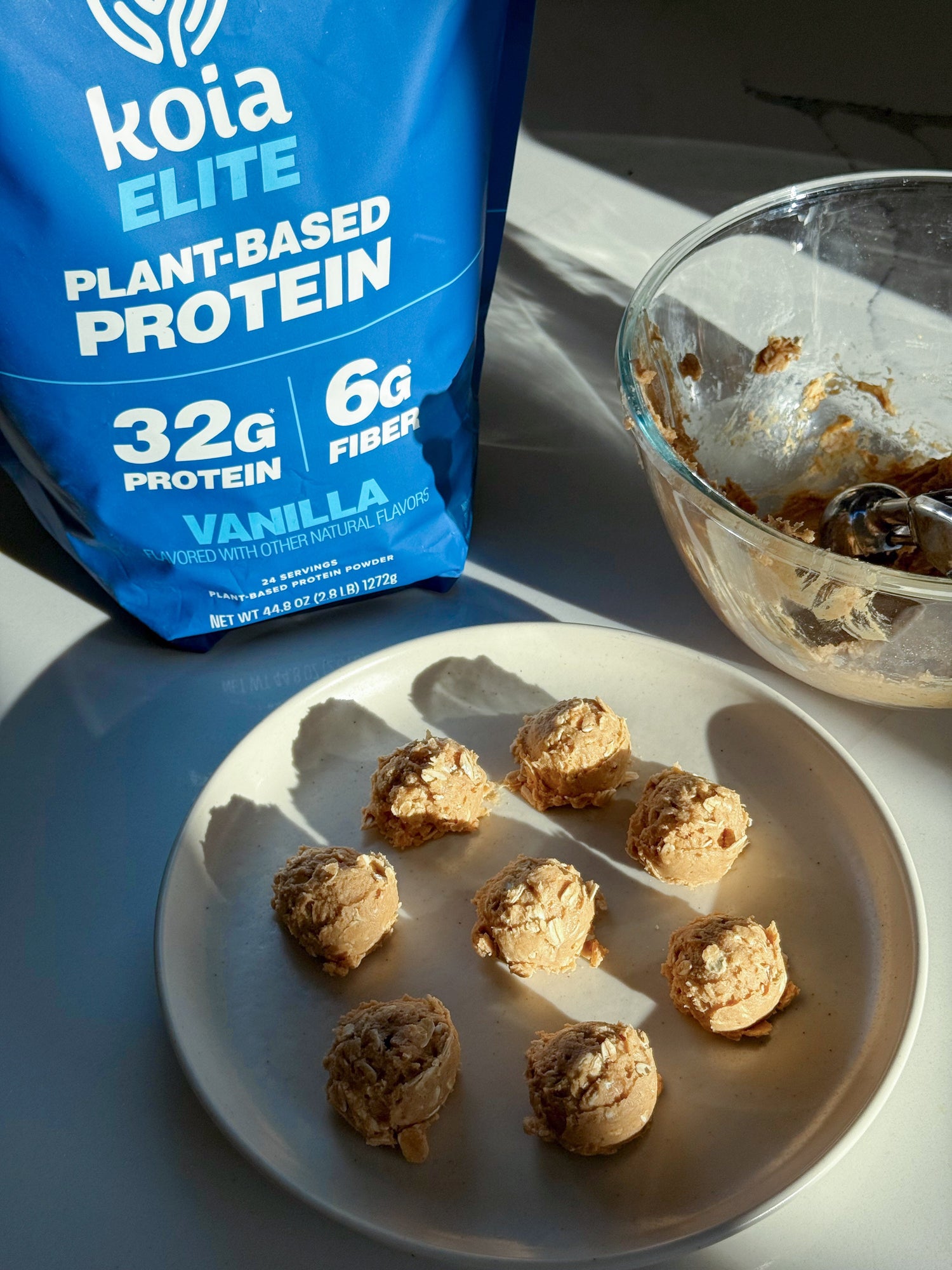 Salted Maple Protein Bites Recipe with Koia Elite Powder